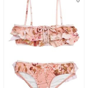 Zimmermann Floral Ruffle Bikini Set